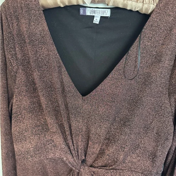 Jennifer Lopez cooper / blak Long Sleeve Dress - Picture 2 of 8